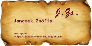 Jancsek Zsófia névjegykártya